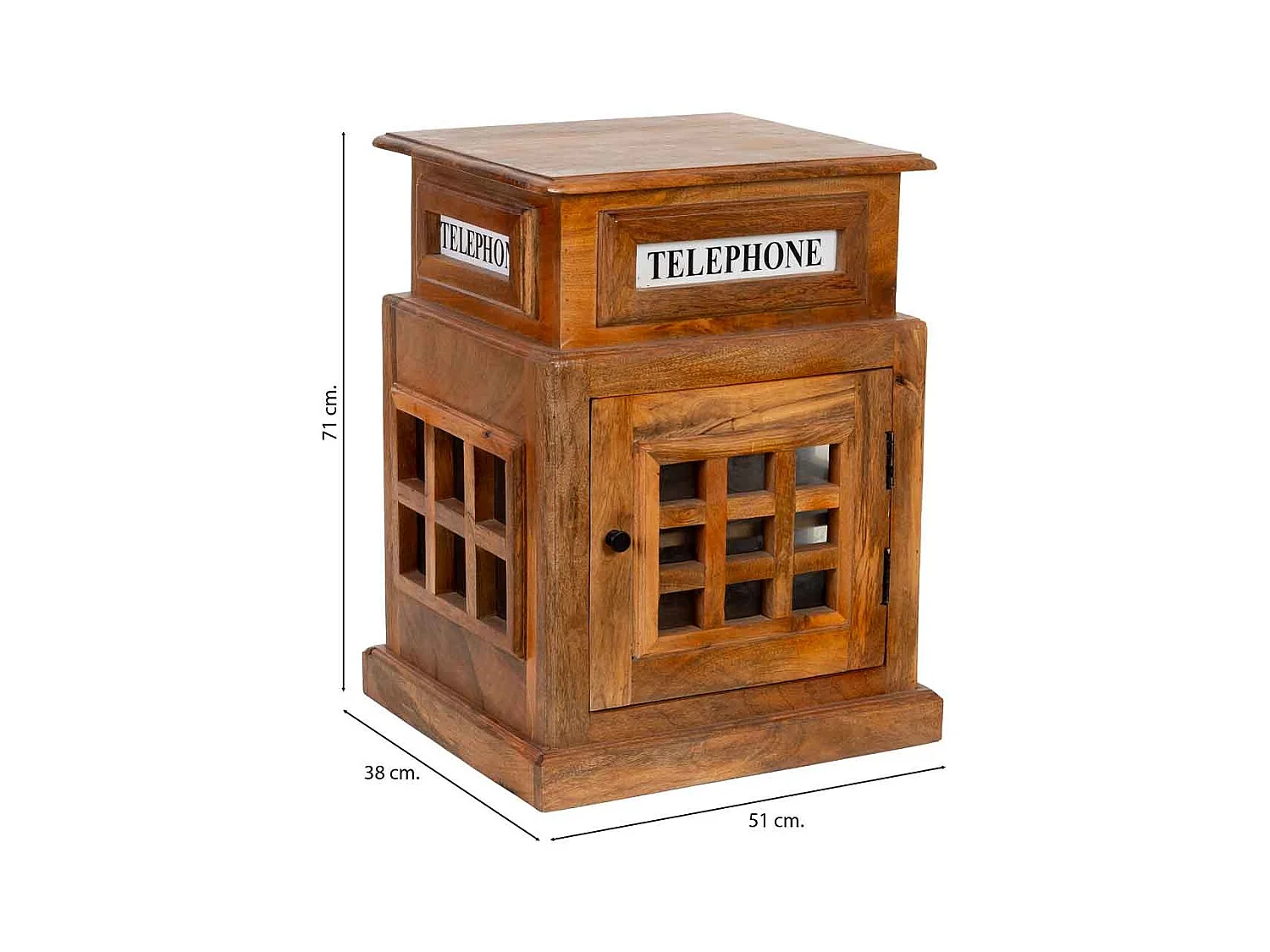 Porta-vinhos castanho 51x38x71 cm