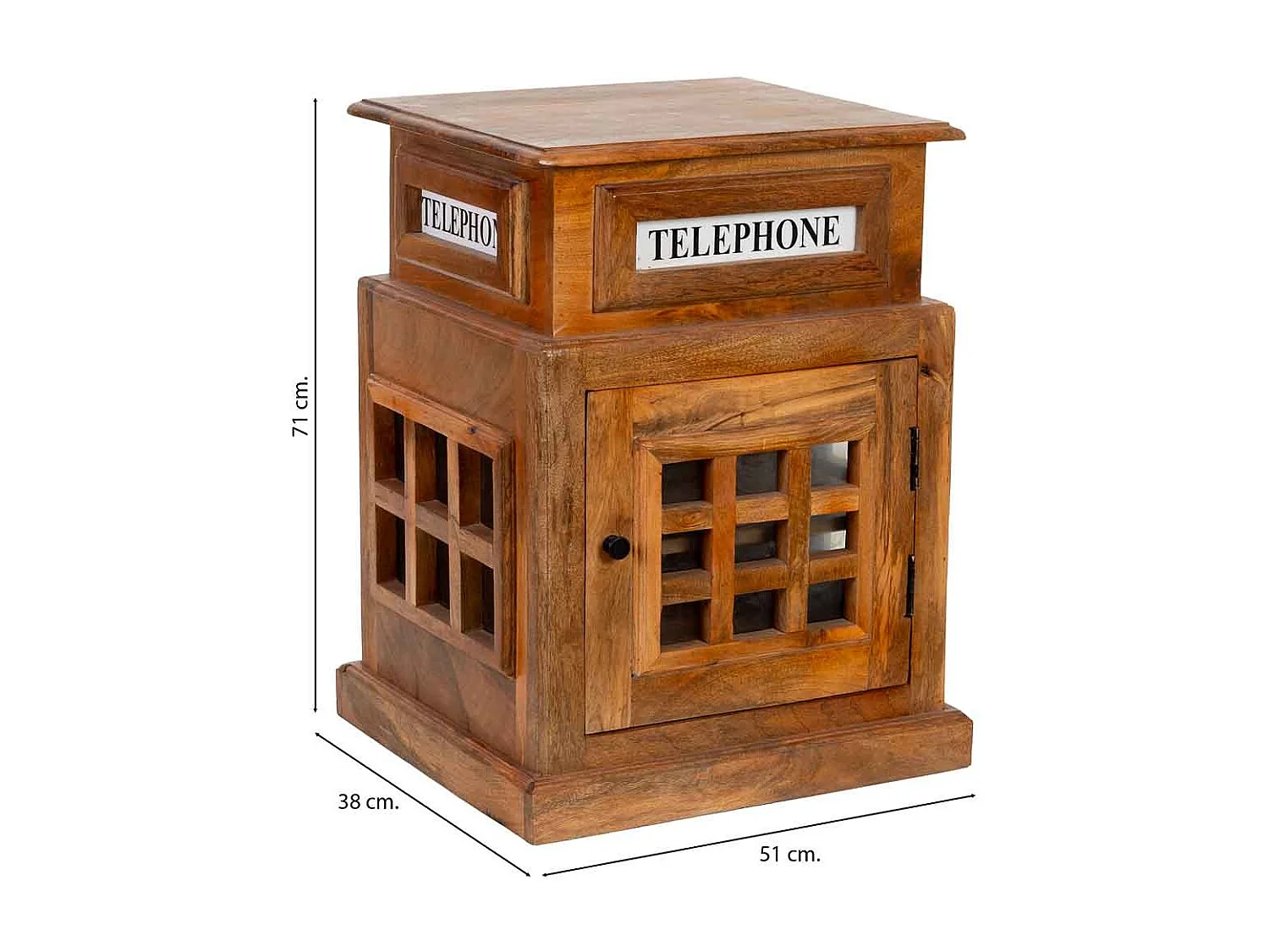 Portabottiglie per vino marrone 51x38x71h cm