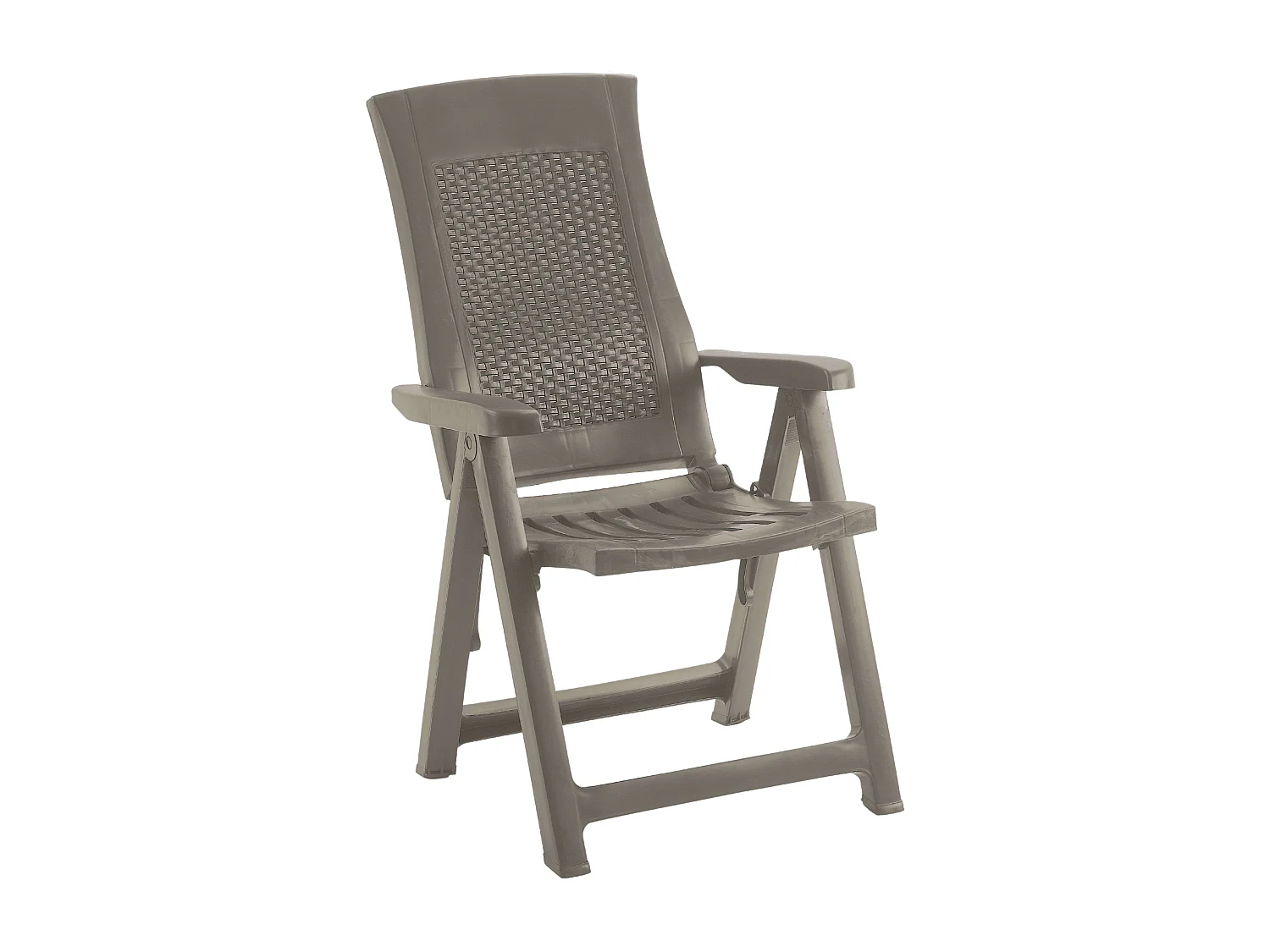 Pacote com 4 Poltronas Douradas para Exterior, 4 Posições, Polipropileno Castanho, 59x108x62 cm