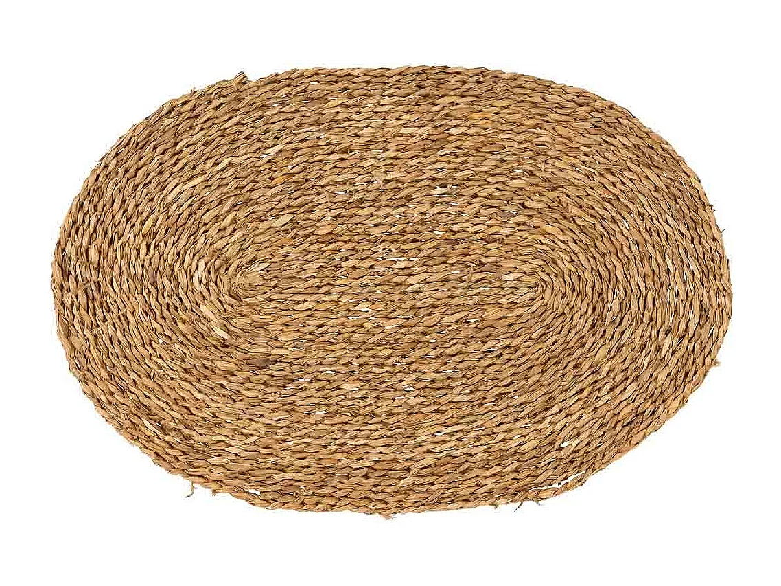 Felpudo de fibra marrón 60x40x1.2h cm