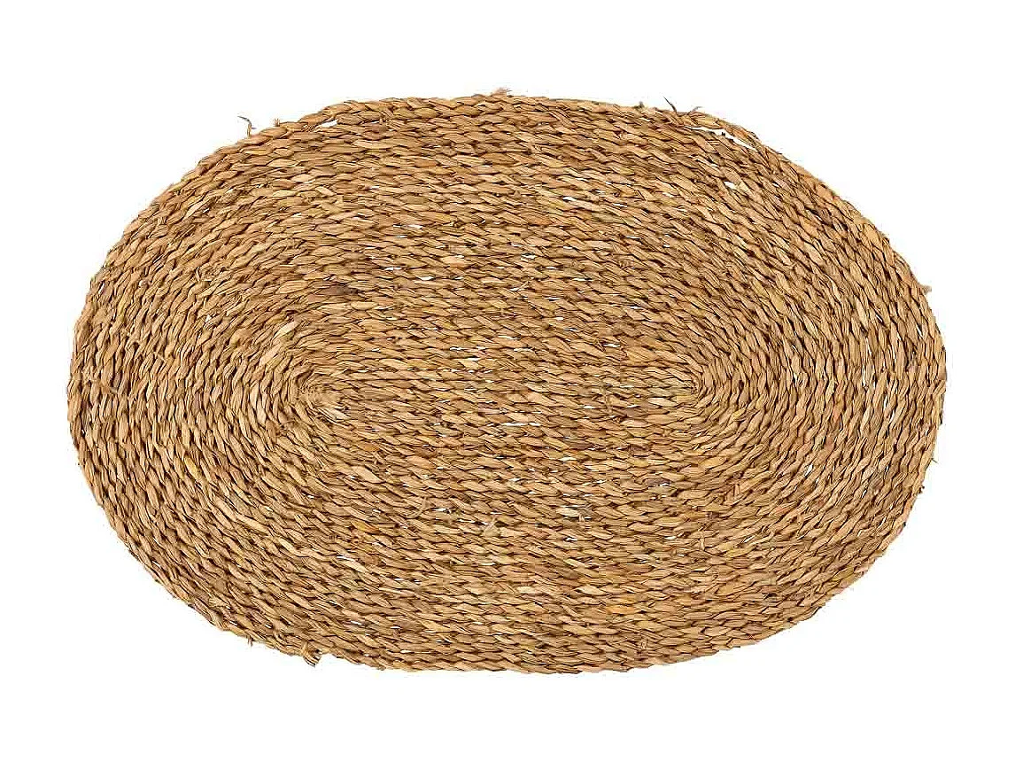 Felpudo de fibra marrón 60x40x1.2h cm