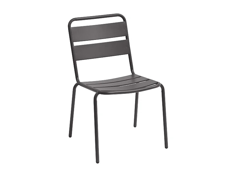 Pack 2 Sillas Ext 52cm Phuket Jardín Terraza Gris Grafito