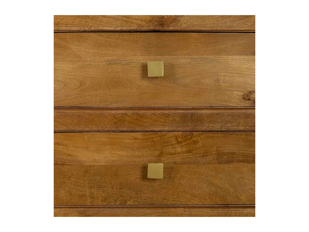 Commode 5 tiroirs en bois marron 60x45x116 cm