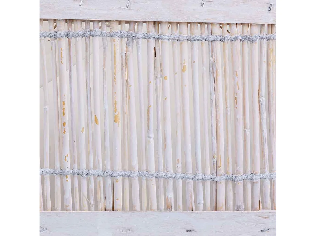 Cesto de bambu quadrado branco 26x18x13 cm