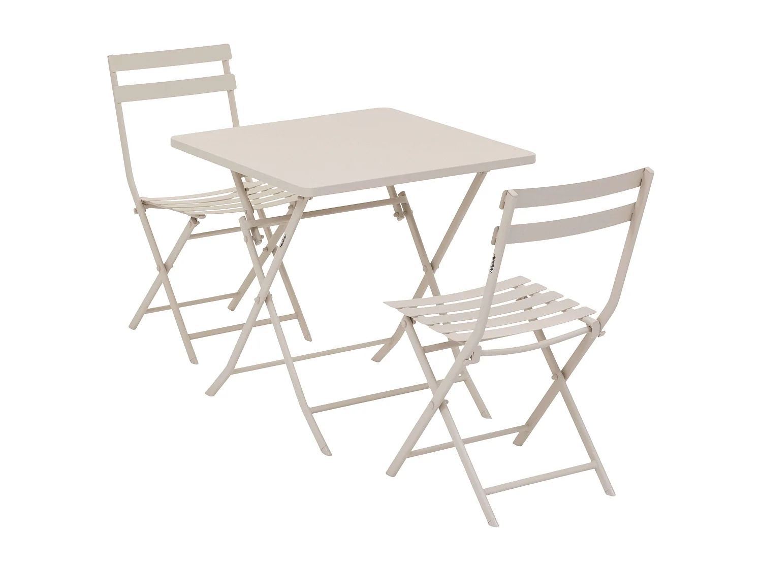 Pack 2 Sillas Greensboro Exterior Beige Metal Plegables 51x81x42 cm