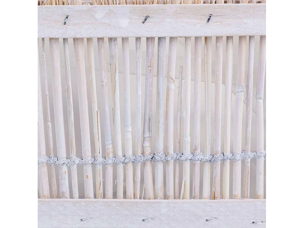 Cesto de bambu quadrado branco 21x15x12 cm