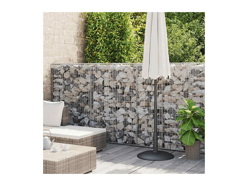Mur à gabion-Panier de gabion avec couvercles Acier galvanisé 600x50x150 cm