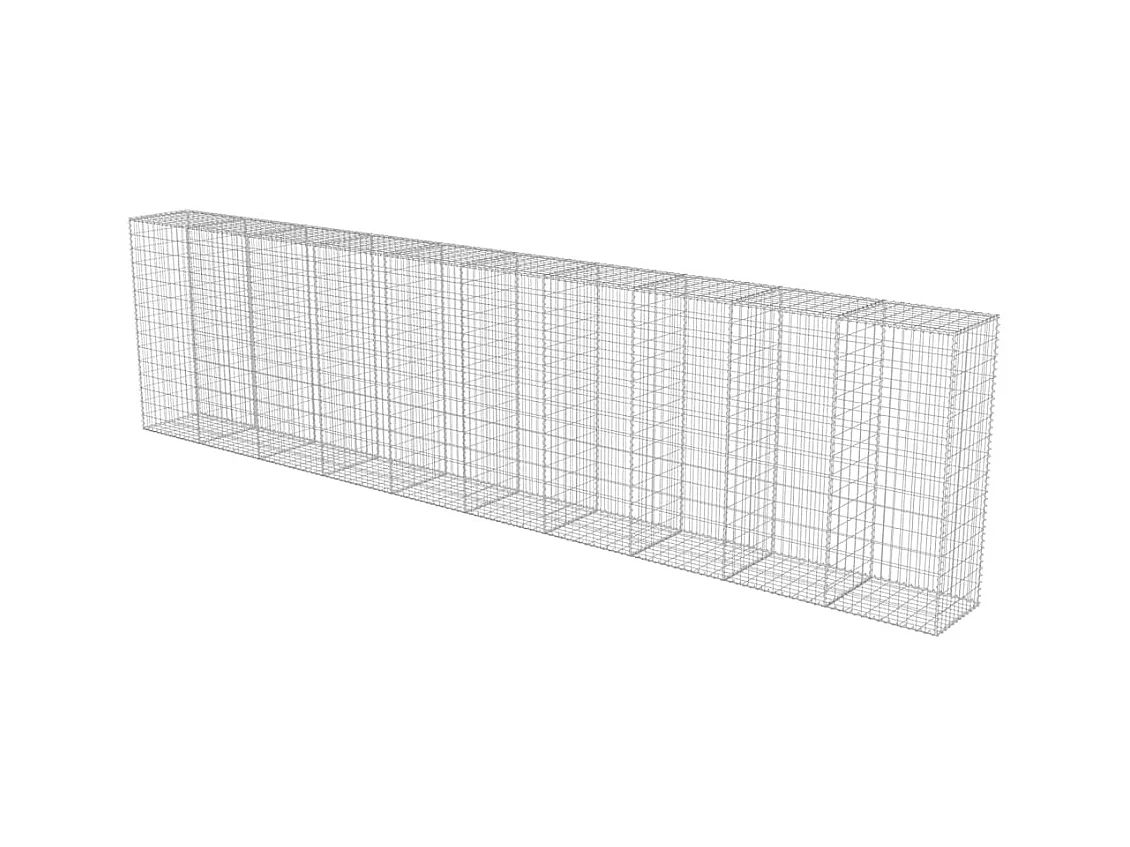 Mur à gabion-Panier de gabion avec couvercles Acier galvanisé 600x50x150 cm