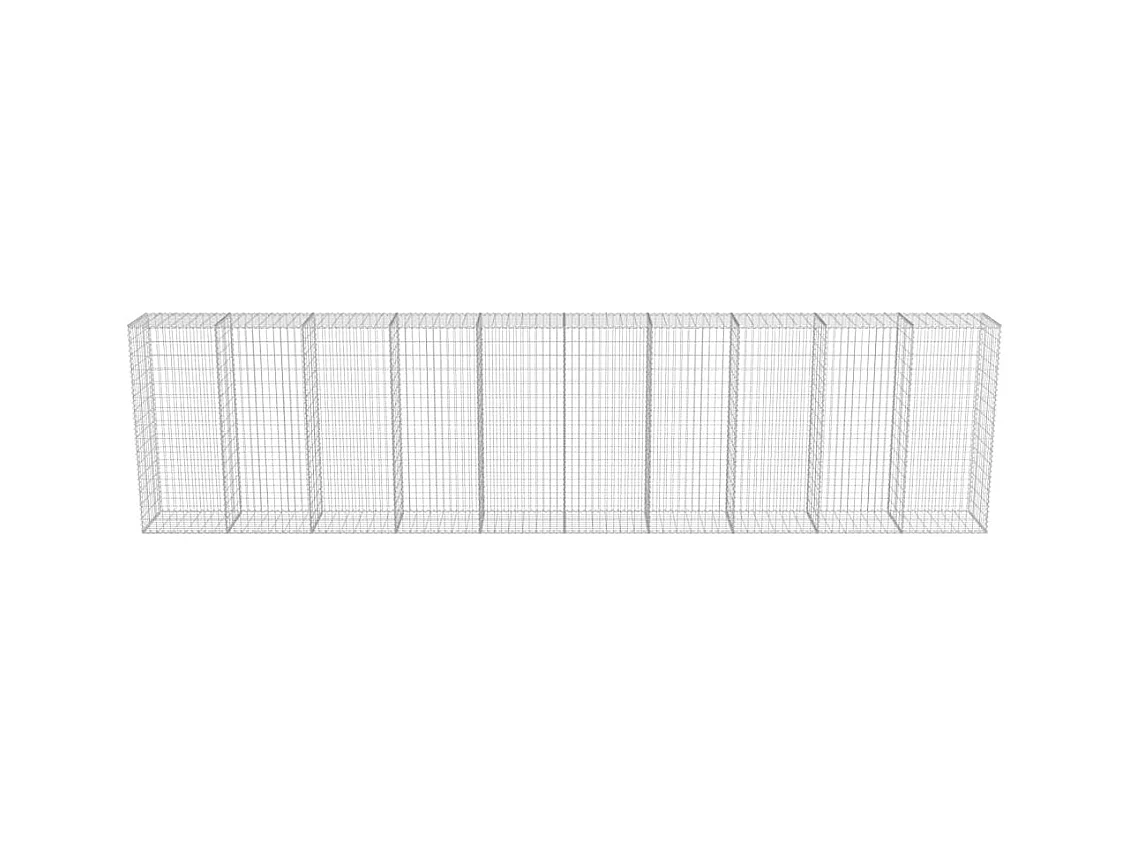 Mur à gabion-Panier de gabion avec couvercles Acier galvanisé 600x50x150 cm