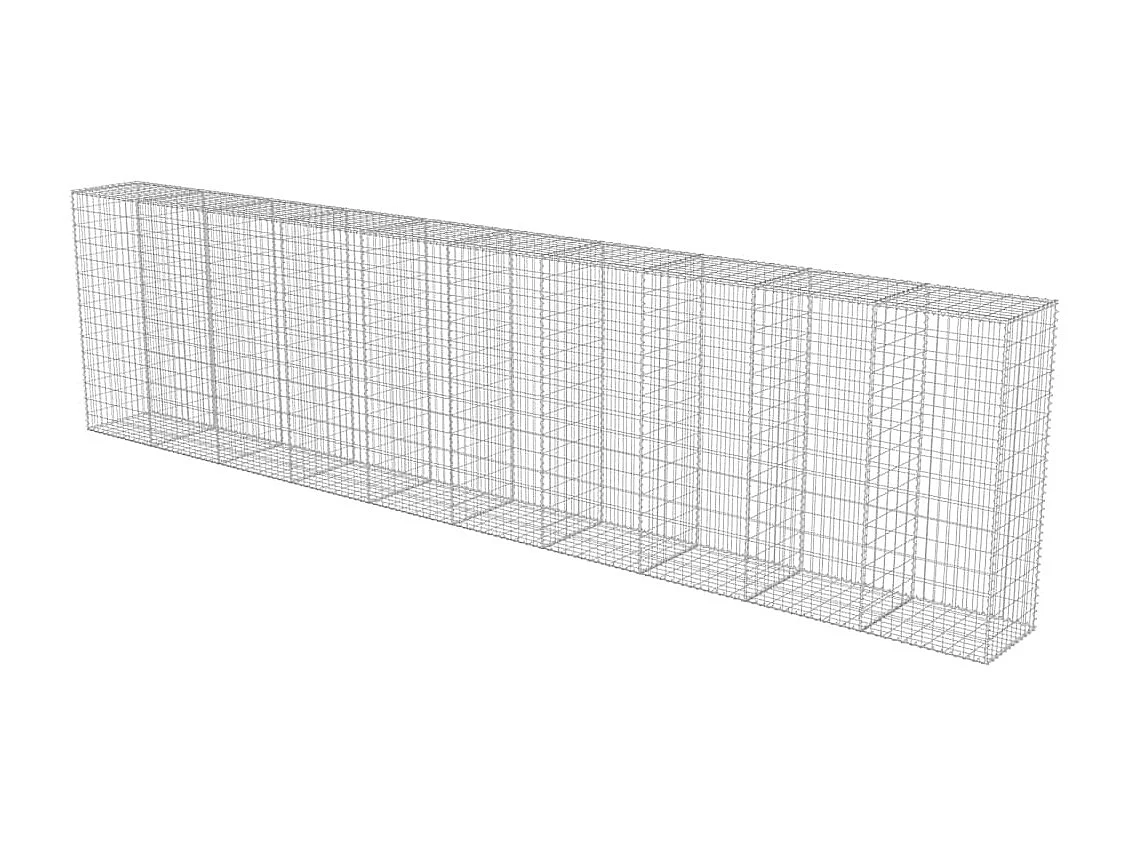 Mur à gabion-Panier de gabion avec couvercles Acier galvanisé 600x50x150 cm