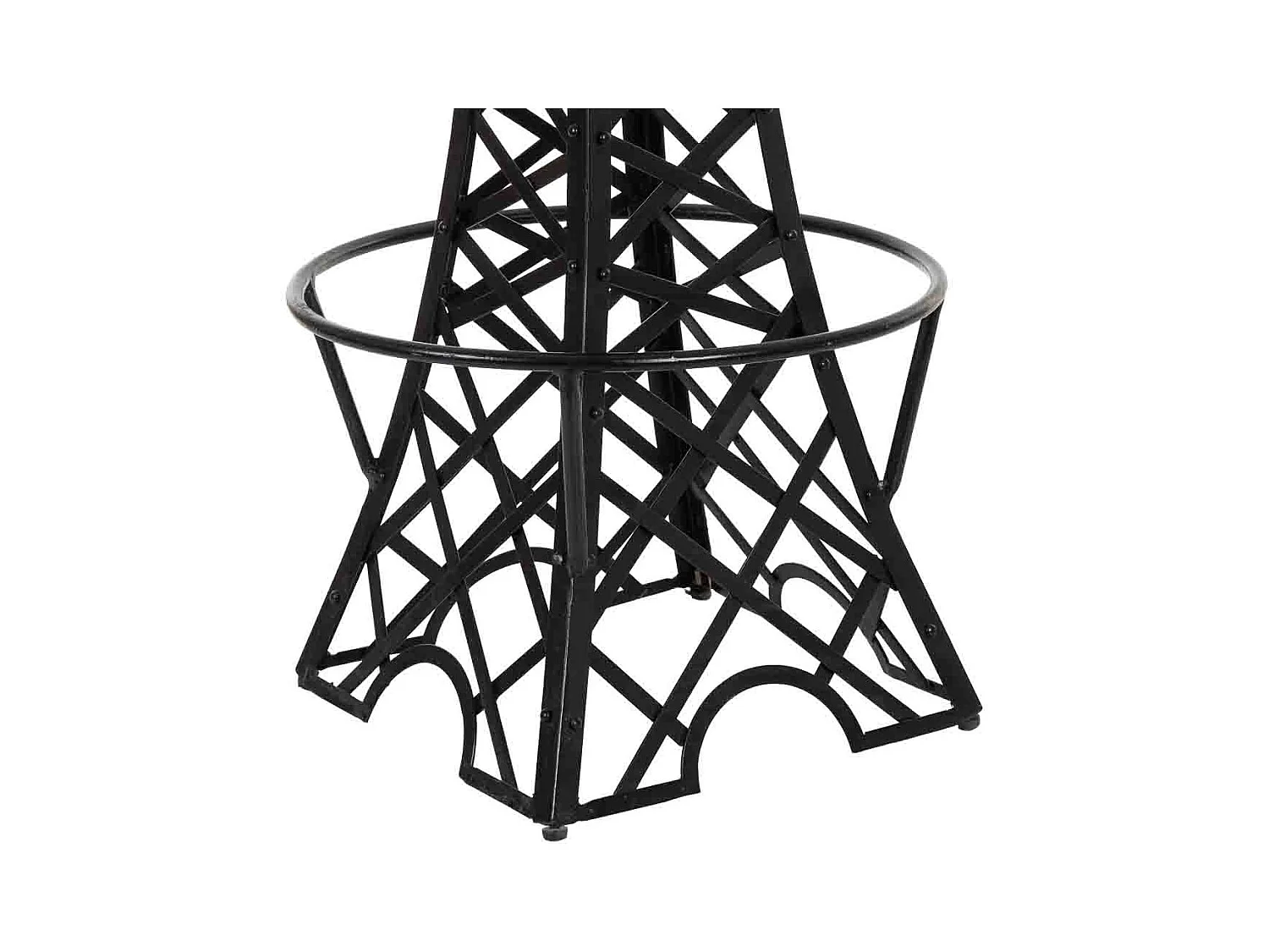 Tabouret noir à assise ronde 42x42x80 cm