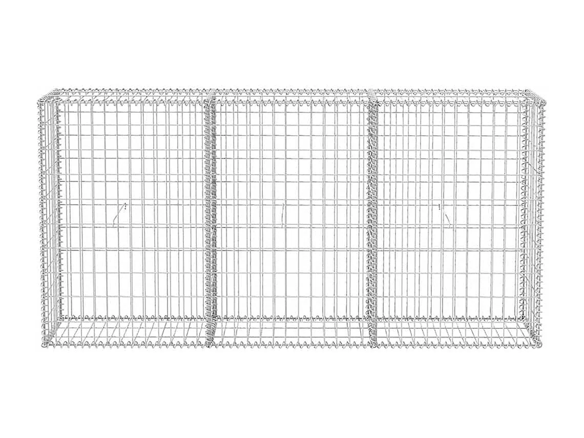 Panier de gabion-Mur en gabion Acier galvanisé 200x30x100 cm