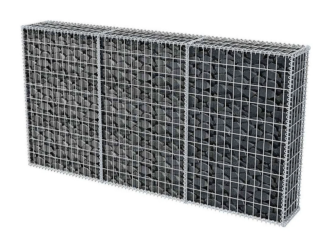 Panier de gabion-Mur en gabion Acier galvanisé 200x30x100 cm