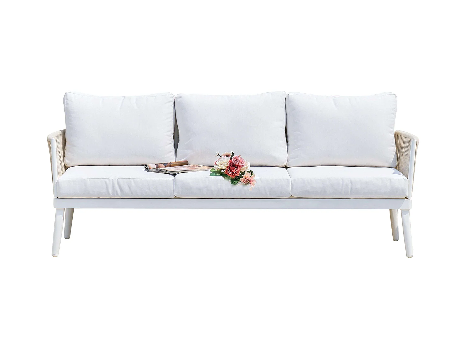 Pack Exterior Jardín Ibiza con 2 Sofás Individuales y Sofá 3 Plazas