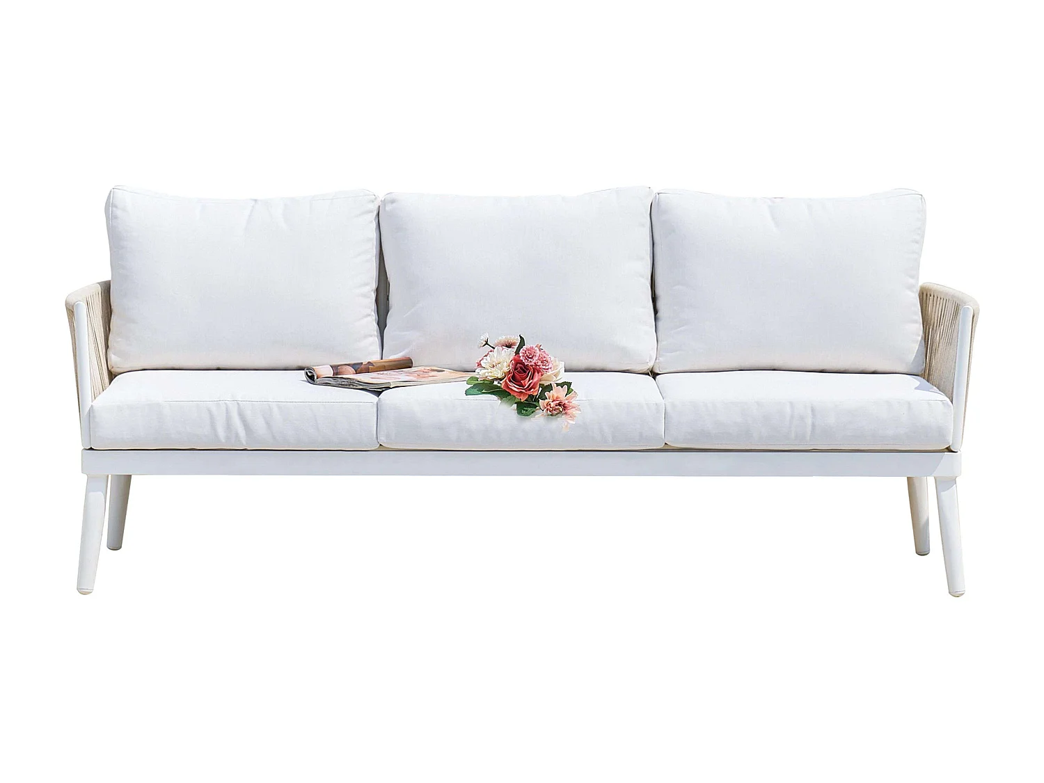 Pack Exterior Jardín Ibiza con 2 Sofás Individuales y Sofá 3 Plazas