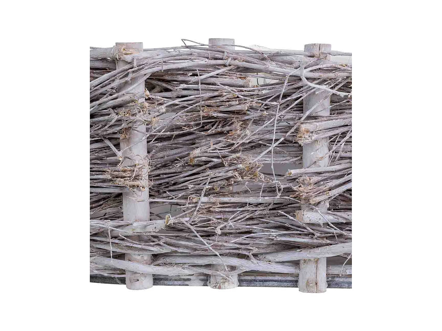 Cesto de vime oval cinza 33x21x14 cm