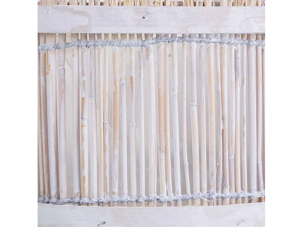 Cesto de bambú redondo blanco 22x22x13h cm