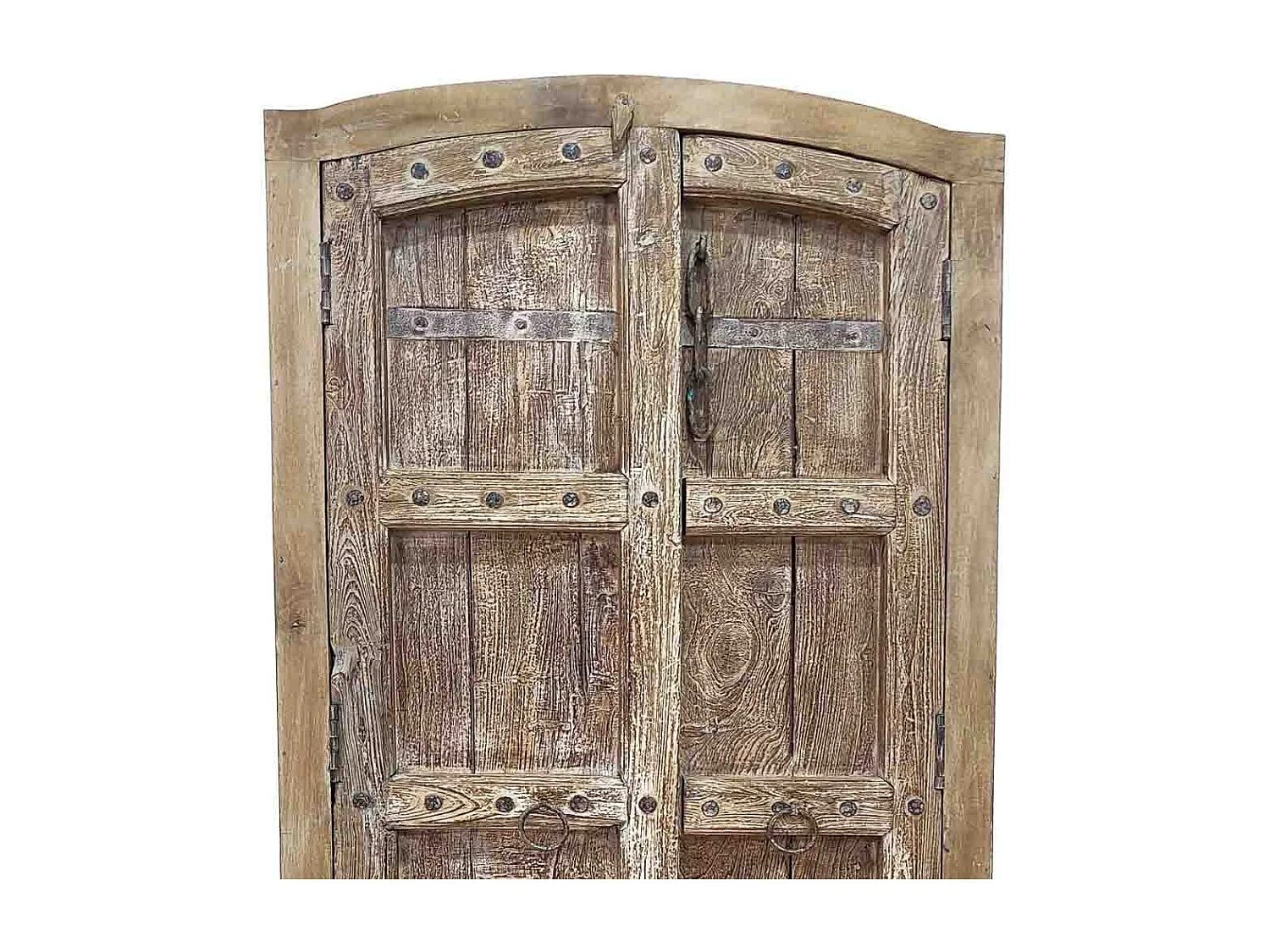 Armário de madeira artesanal castanho 92x42x188 cm