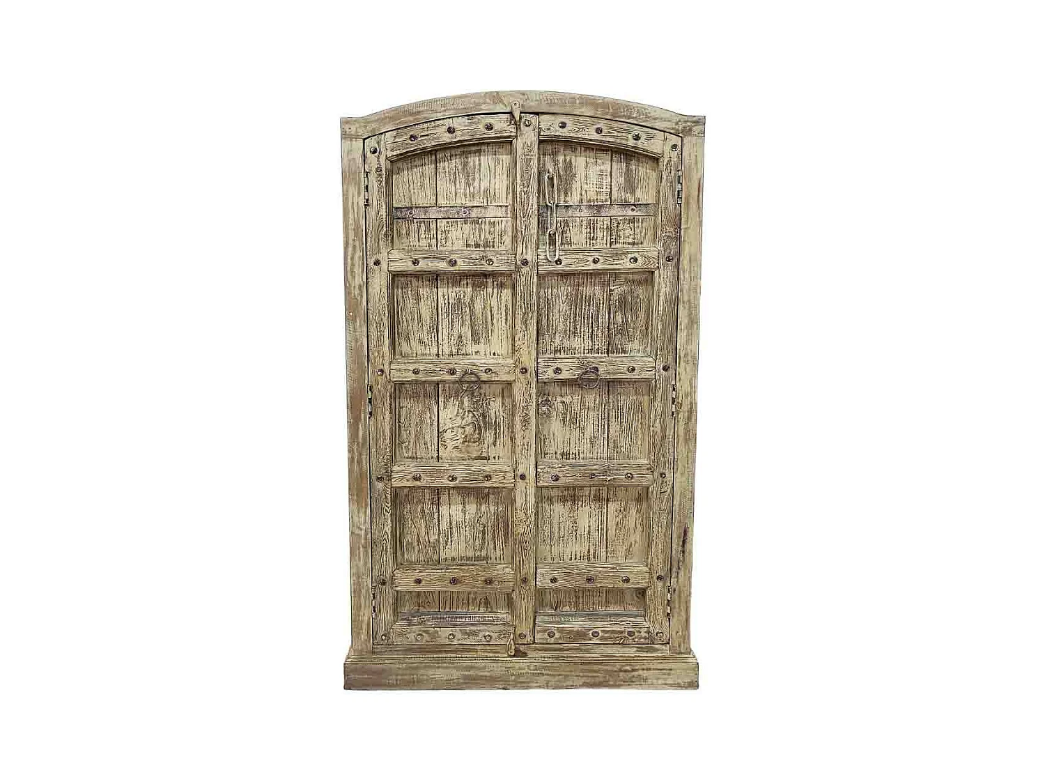 Armoire en bois artisanale marron 107x42x192 (h)