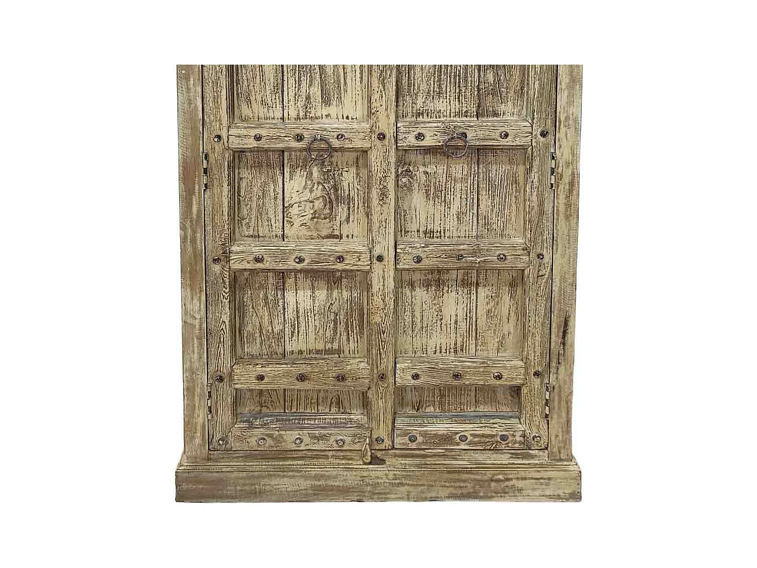 Armoire en bois artisanale marron 107x42x192 (h)