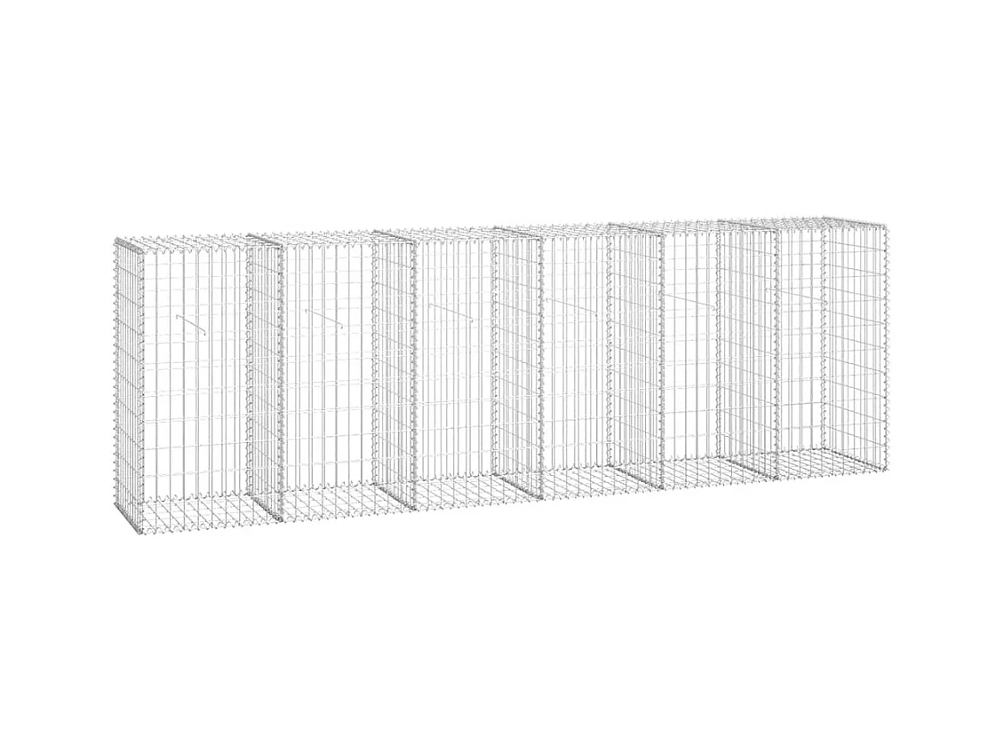 Mur en gabion-Panier de gabion avec couvercles Acier galvanisé 300x50x100 cm