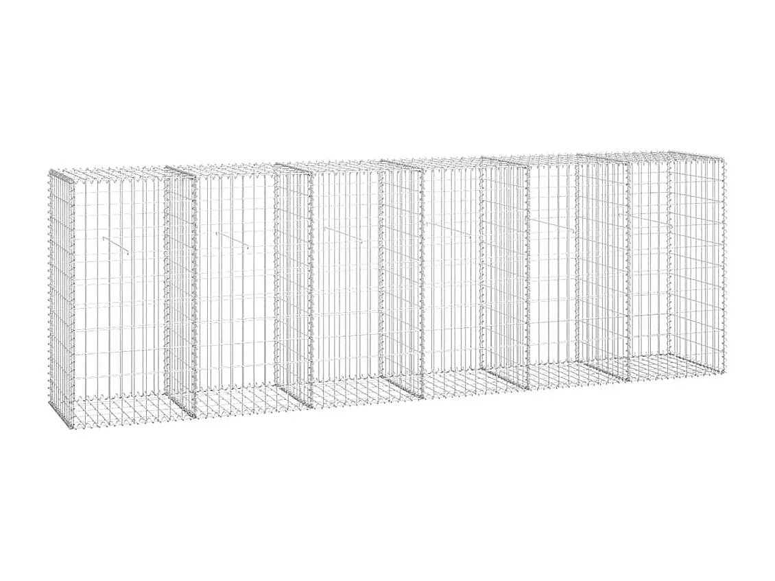 Mur en gabion-Panier de gabion avec couvercles Acier galvanisé 300x50x100 cm