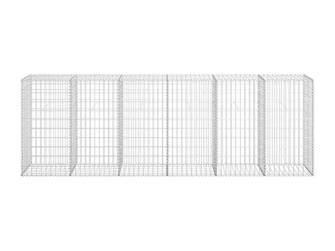 Mur en gabion-Panier de gabion avec couvercles Acier galvanisé 300x50x100 cm