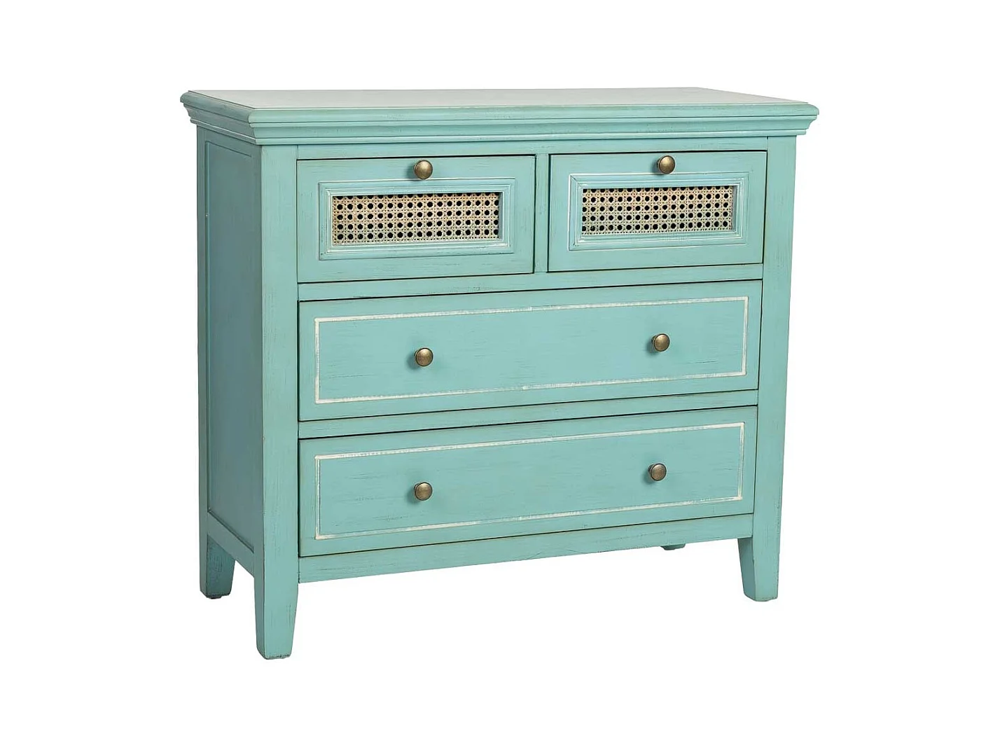 Commode 4 tiroirs en bois 85x36x75 cm