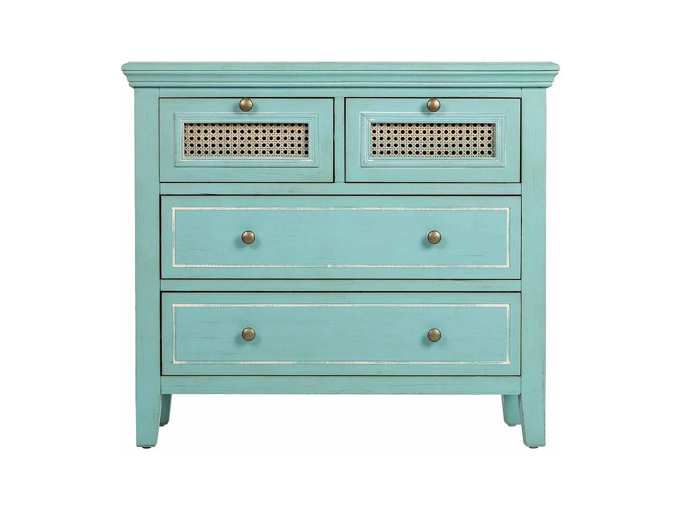 Commode 4 tiroirs en bois 85x36x75 cm