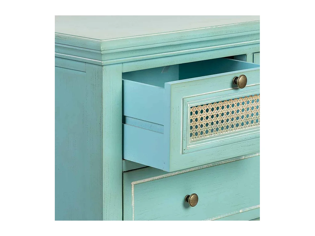 Commode 4 tiroirs en bois 85x36x75 cm