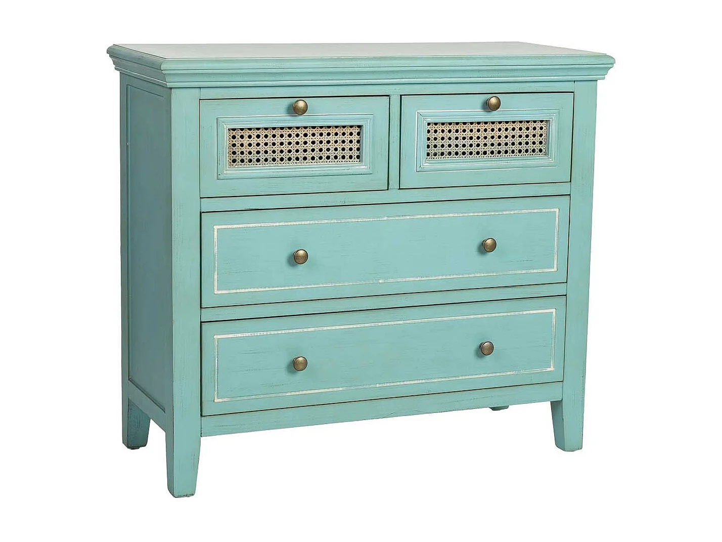 Cómoda de Madera de 4 cajones 85x36x75h cm