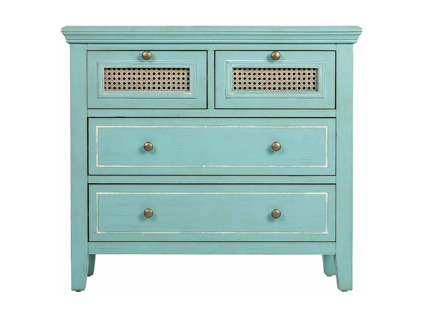 Cómoda de Madera de 4 cajones 85x36x75h cm