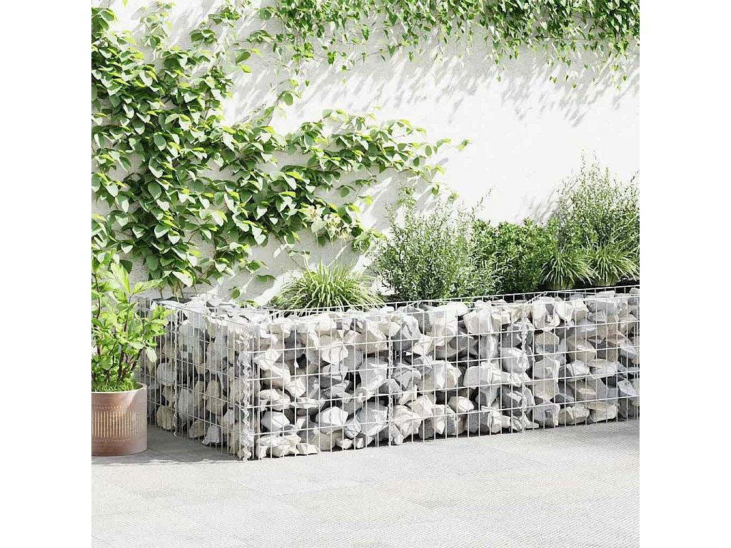 Mur à gabion-Panier de gabion avec couvercles Acier galvanisé 600x50x50 cm