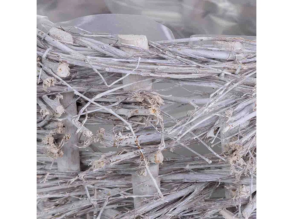 Cesto de mimbre redondo gris 28x28x12h cm