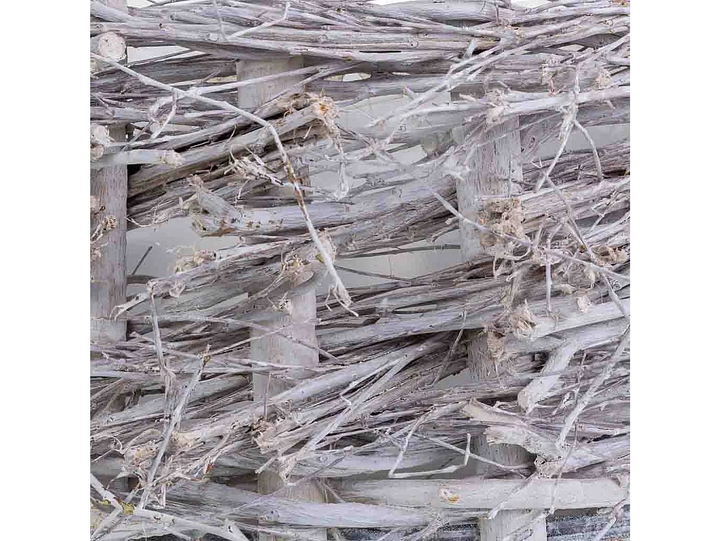 Cesto de mimbre redondo gris 28x28x12h cm