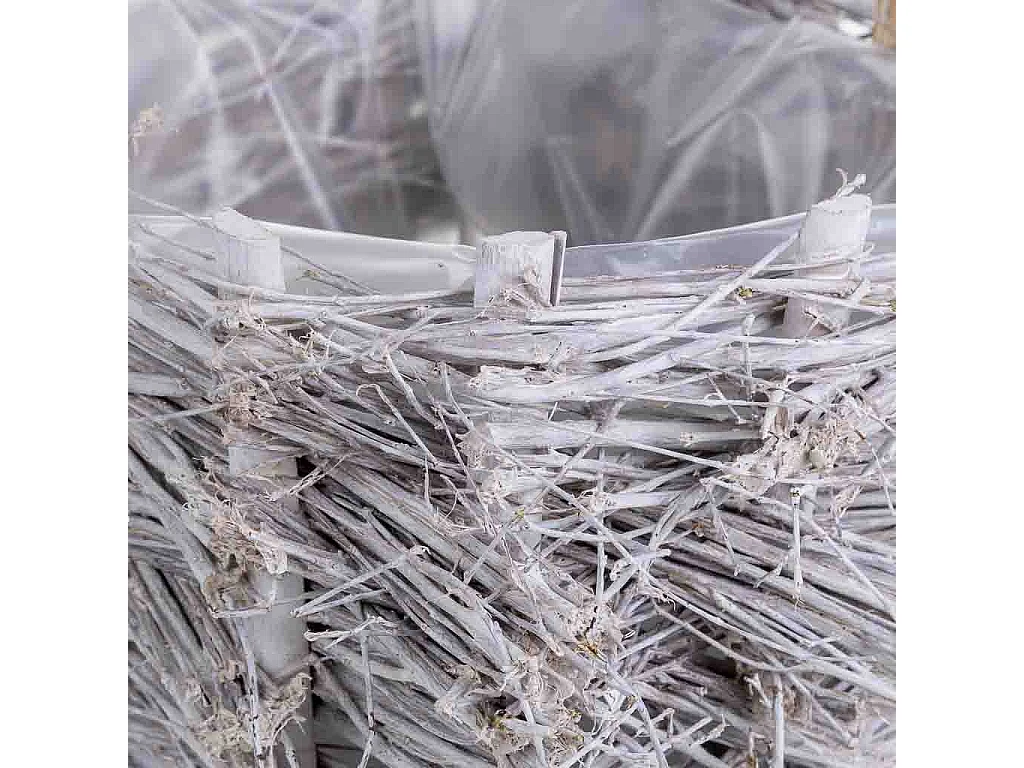 Cesto de mimbre cuadrado gris 21x21x13h cm