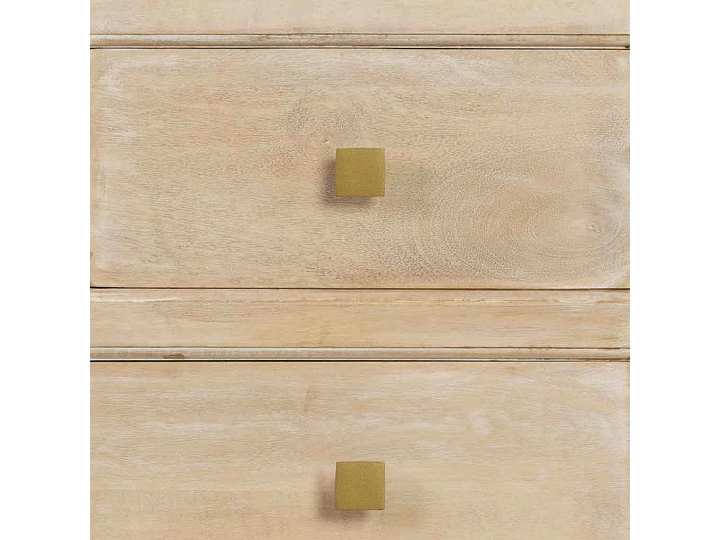 Cómoda em madeira branca com 2 gavetas e 2 portas 90x45x75 cm