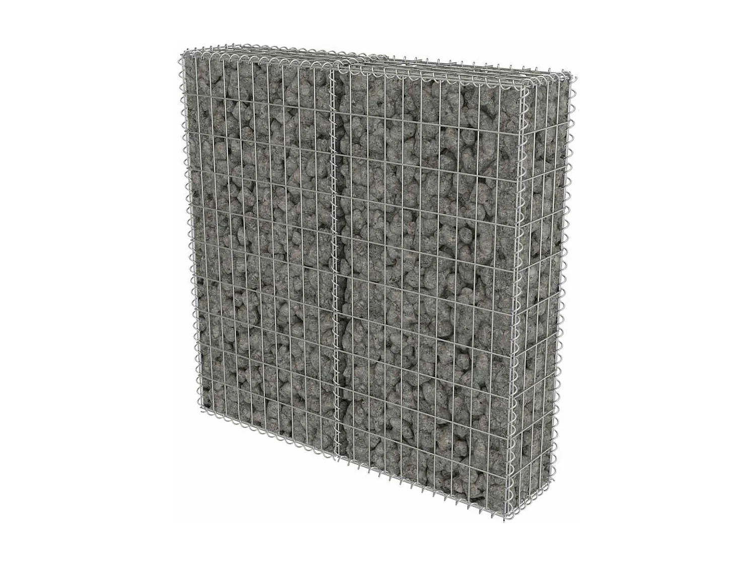 Mur à gabion-Panier de gabion avec couvercles Acier galvanisé 100x20x100 cm