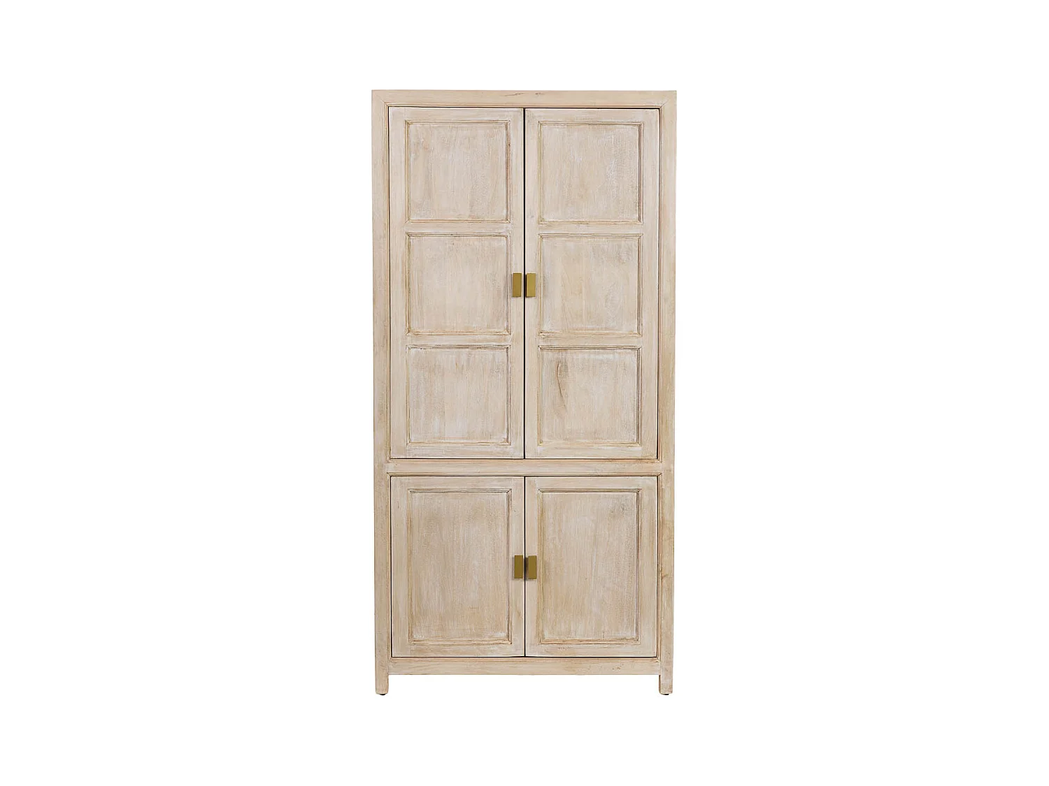 Armoire en bois beige avec 4 portes 90x40x180 cm
