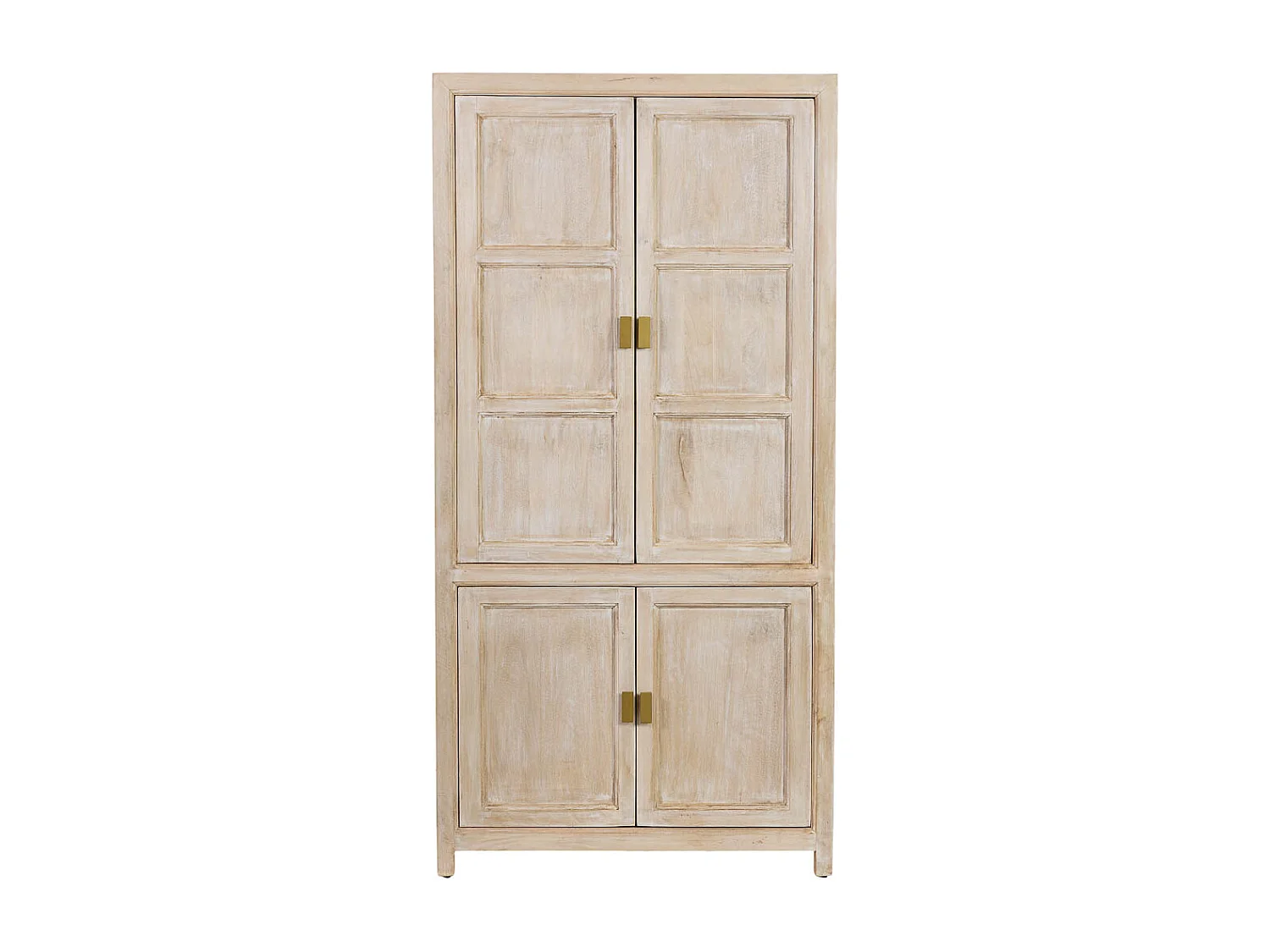 Armoire en bois beige avec 4 portes 90x40x180 cm
