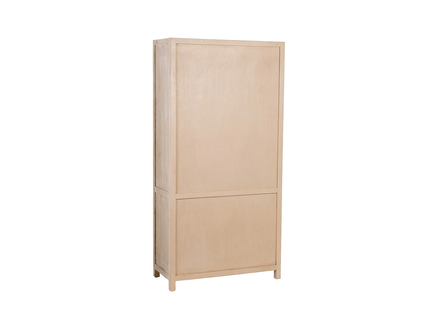 Roupeiro de madeira bege com 4 portas 90x40x180 cm