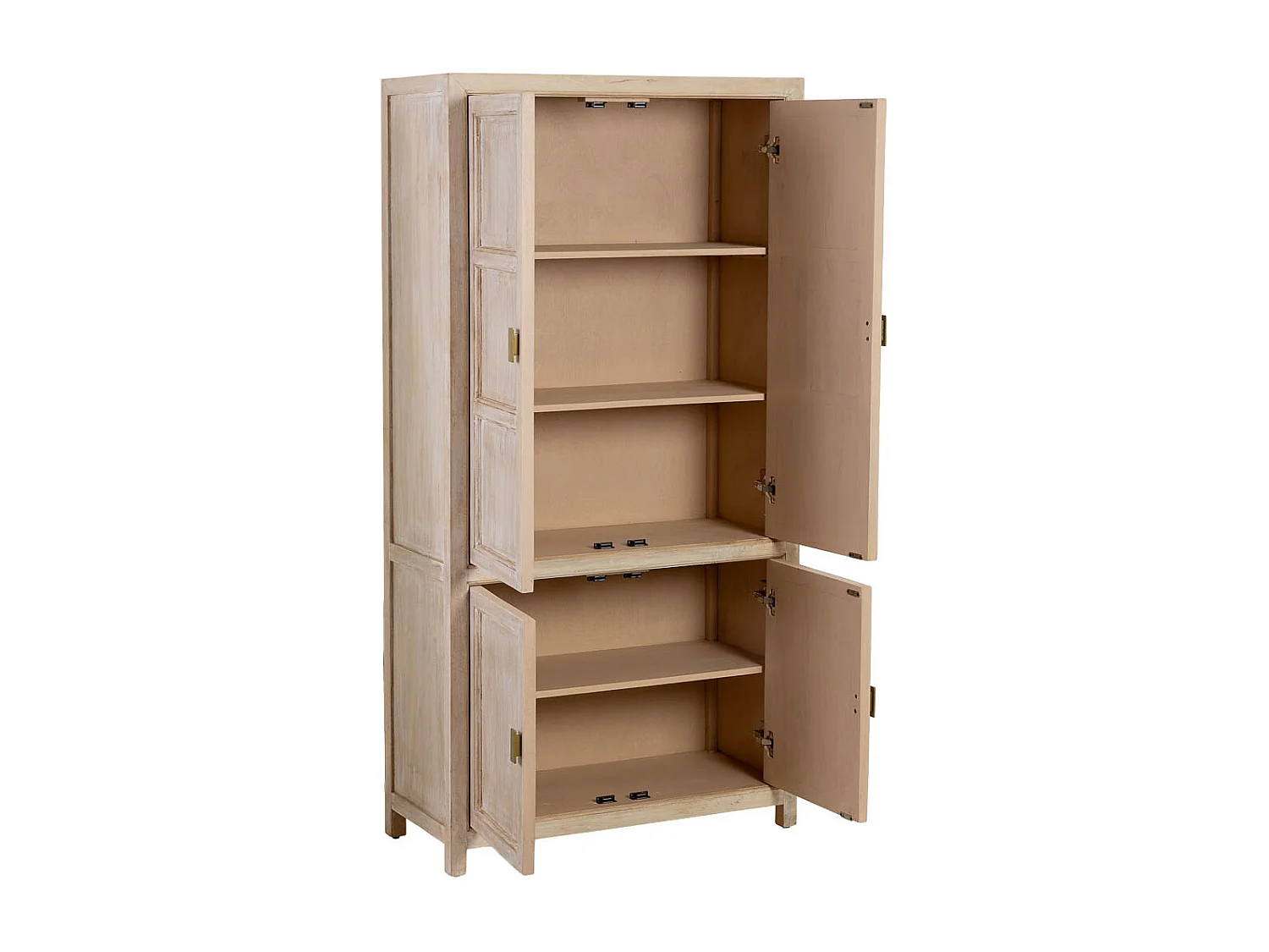 Armario de madera beige 4 puertas 90x40x180h cm