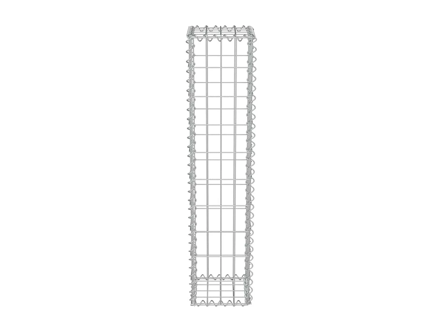 Mur à gabion-Panier de gabion avec couvercles Acier galvanisé 20x20x100 cm