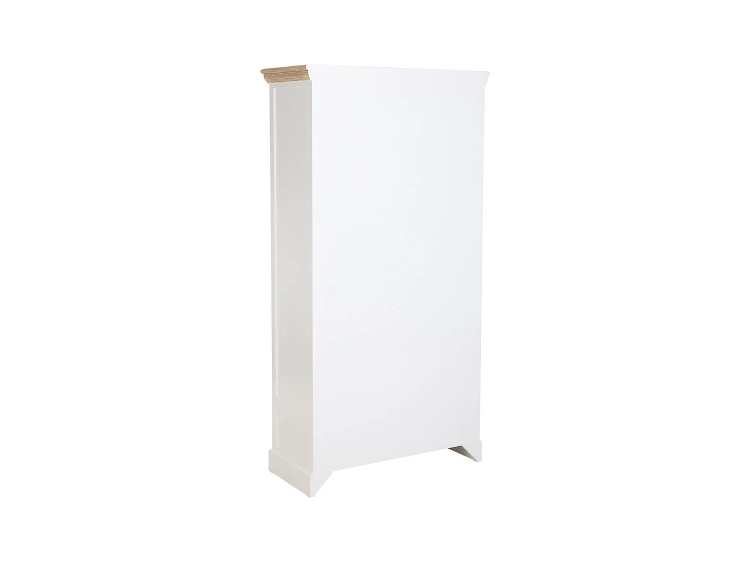 Vitrine en bois blanc avec 2 portes et 2 tiroirs 94x41x180,5 h