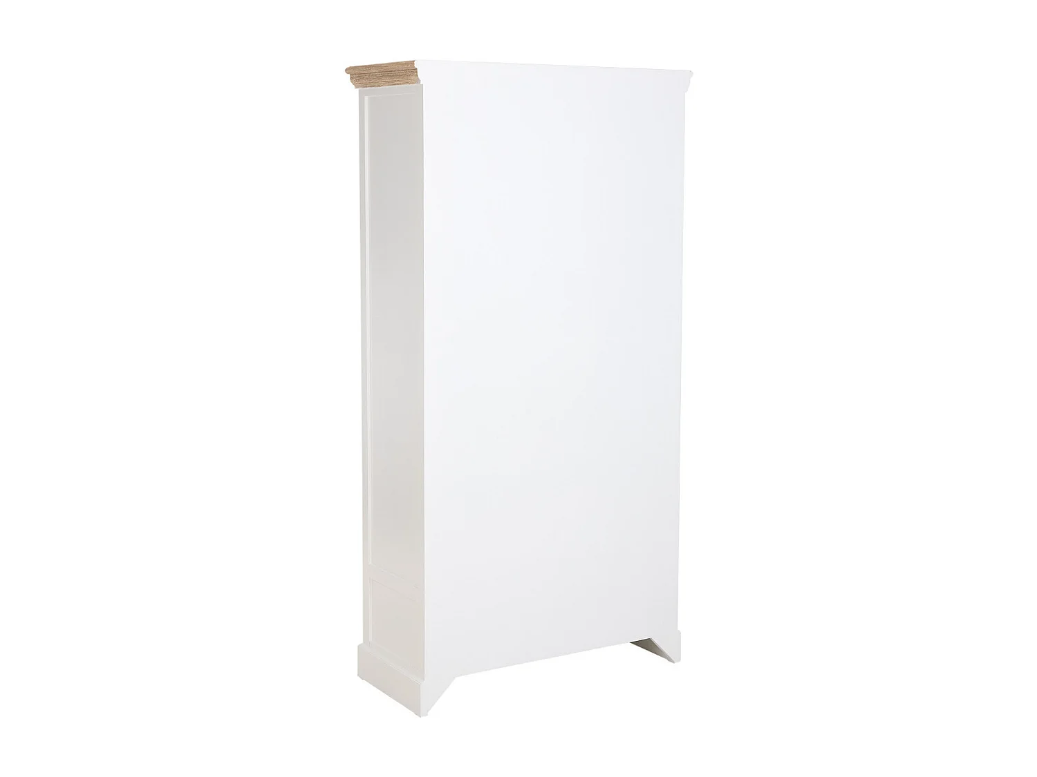 Vitrina de madera blanca con 2 puertas y 2 cajones 94x41x180.5h cm