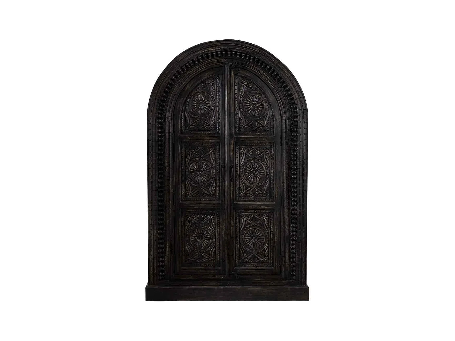 Armoire noire en bois faite main, 112x41x181 cm