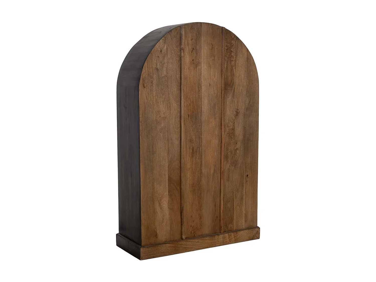 Roupeiro de madeira preto feito à mão, 112x41x181 cm