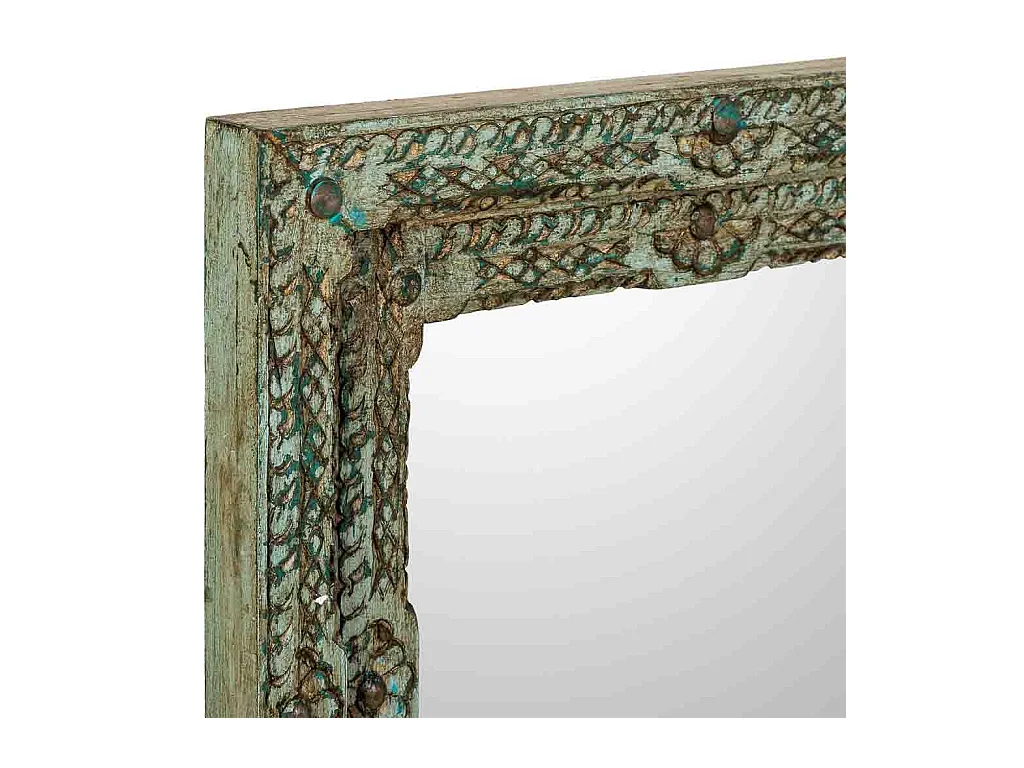 Espejo de Madera artesanal azul 80x3x100h cm