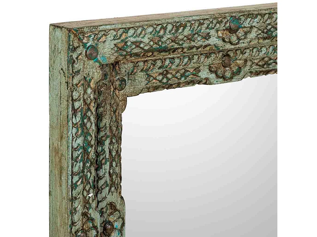 Espejo de Madera artesanal azul 80x3x100h cm