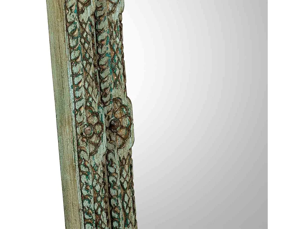 Espejo de Madera artesanal azul 80x3x100h cm